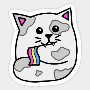 pan pride flag cat Sticker